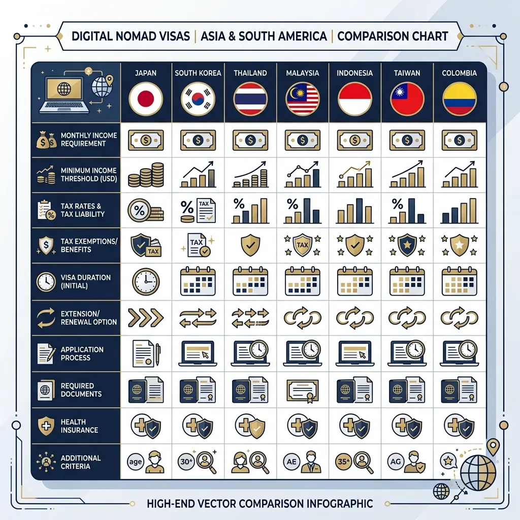 Digital Nomad Infographic Diagram