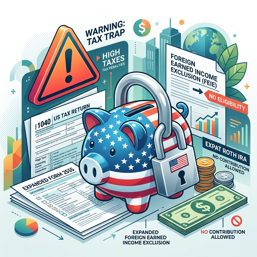 The Roth IRA Trap for US Digital Nomads: How the FEIE Can Ruin Your Retirement Contributions